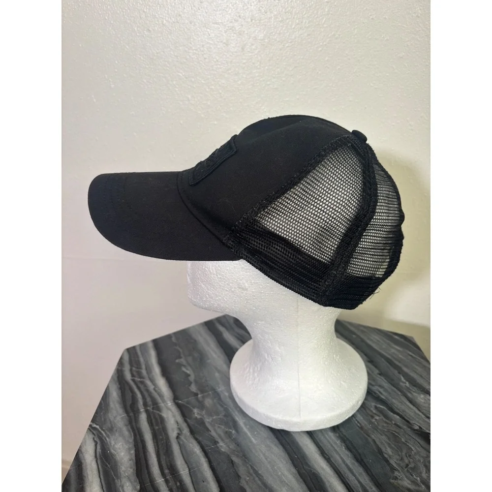 Tommy Hilfiger Mens‎ Black Baseball Hat Embroidered Logo Snapback Cap Est 1985